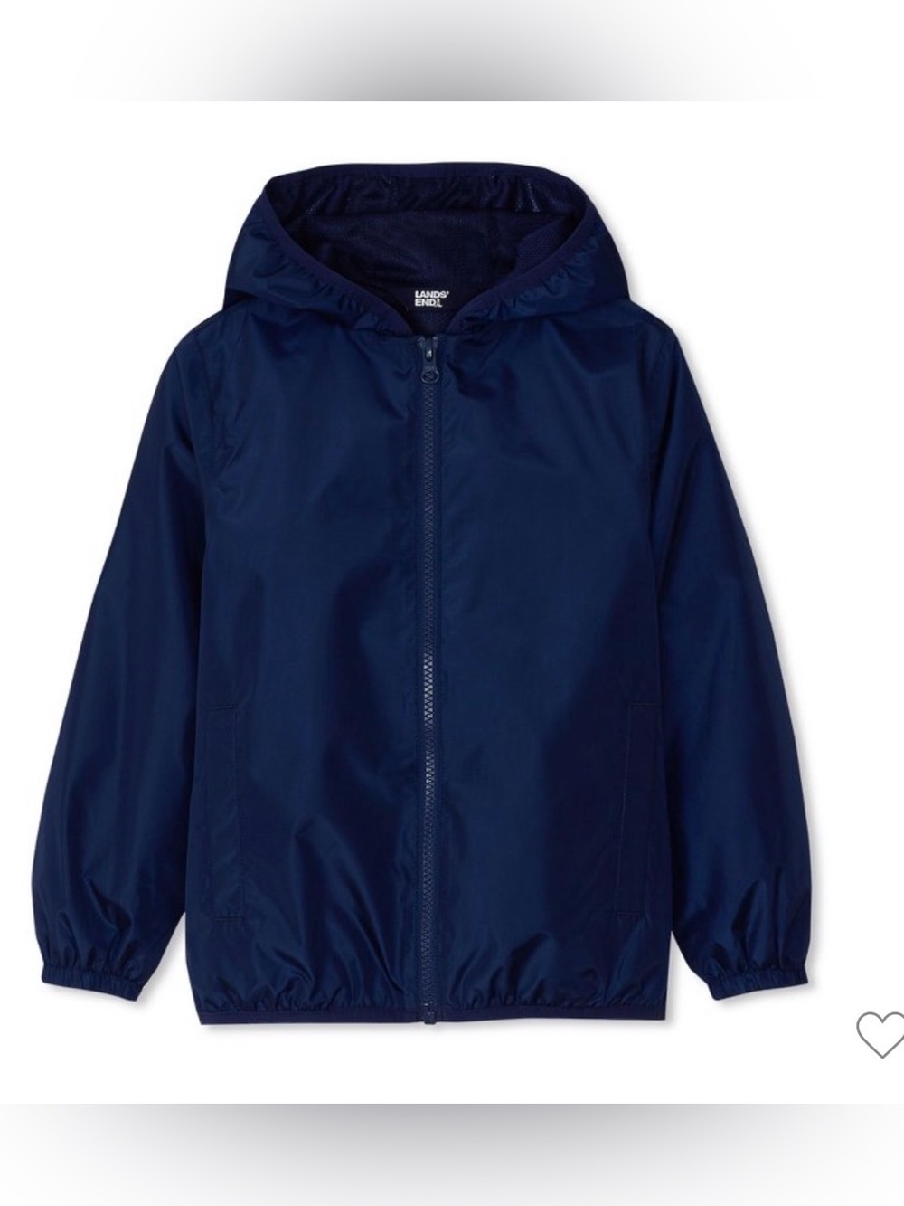 ✨EUC LANDS’ END Boys XL Lightweight HOODED RAIN JACKET/WIND BREAKER